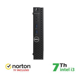 MINI PC DELL 3050M INTEL i3-7GEN 8GB RAM 256GB SSD WIN 10 PRO HDMI + NORTON ANTIVIRUS cod.RN45422301