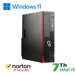 PC FUJITSU D757/957 SFF INTEL i5-7GEN 16GB RAM 256GB SSD WIN 11 PRO UPG + NORTON ANTIVIRUS cod.RN54532311