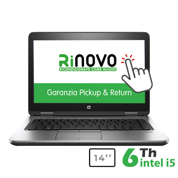NOTEBOOK HP 640 G3 14" TOUCH INTEL i5-6GEN 16GB RAM 480GB SSD WINDOWS 10 PRO cod.RN62534006