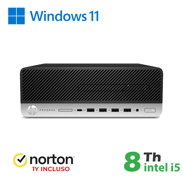 PC HP 600-800 G5 SFF INTEL i5-8GEN 16GB RAM 256GB SSD WIN 11 PRO UPG + NORTON ANTIVIRUS cod.RN64532311