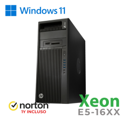 WORKSTATION HP Z440 TOWER INTEL XEON E5-16xx 6CORE 32GB RAM 480GB SSD NVIDIA QUADRO k2200 4GB WIN 11 PRO upg + NORTON cod.RN67044311