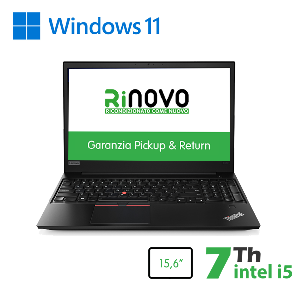 NOTEBOOK LENOVO E580 15,6" INTEL i5-7GEN 16GB RAM 240GB SSD WINDOWS 11 PRO cod.RN82532113