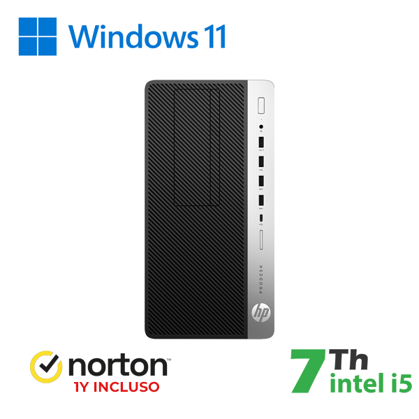 PC HP 600-800 G3 TOWER INTEL i5-7GEN 16GB RAM 512GB SSD WIN 11 PRO UPG + NORTON ANTIVIRUS cod.RN61534311