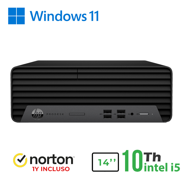 PC HP 400 G7 SFF INTEL i5-10GEN 16GB RAM 512GB SSD WIN 11 PRO UPG + NORTON ANTIVIRUS cod.RN64534311