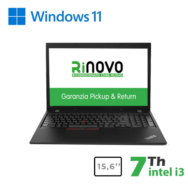 NOTEBOOK LENOVO L570 15,6" INTEL i3-7GEN 16GB RAM 240GB SSD WINDOWS 11 PRO cod.RN82432111