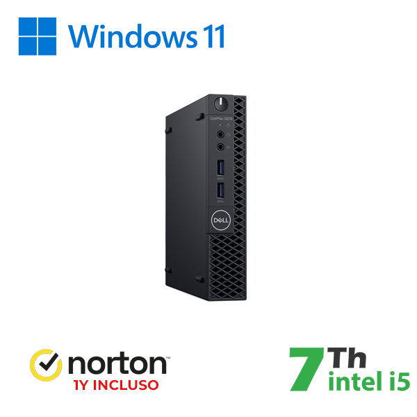 MINI PC DELL Optiplex 3050-7050M INTEL i5-7GEN 16GB RAM 480GB SSD WIN 11 PRO UPG + NORTON ANTIVIRUS cod.RN44534311