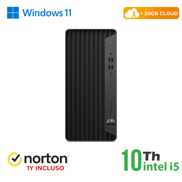 PC HP 600-800 G6 TOWER INTEL i5-10GEN 16GB RAM 256GB SSD WIN 11 PRO UPG + NORTON ANTIVIRUS + 20GB CLOUD cod.RN61532311