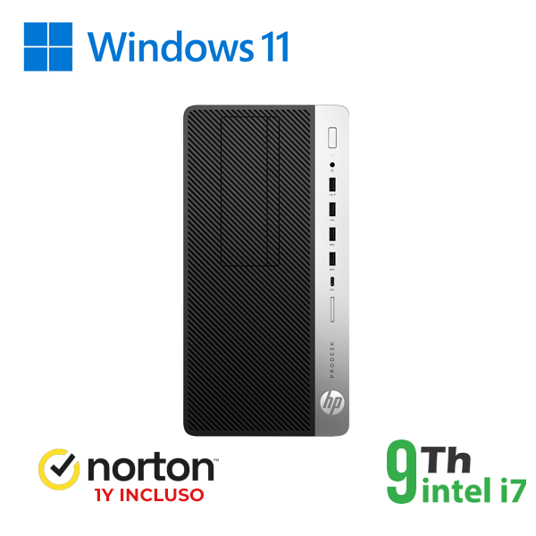 PC HP 600-800 G3 TOWER INTEL i7-9GEN 16GB RAM 512GB SSD WIN 11 PRO UPG + NORTON ANTIVIRUS cod.RN61634311