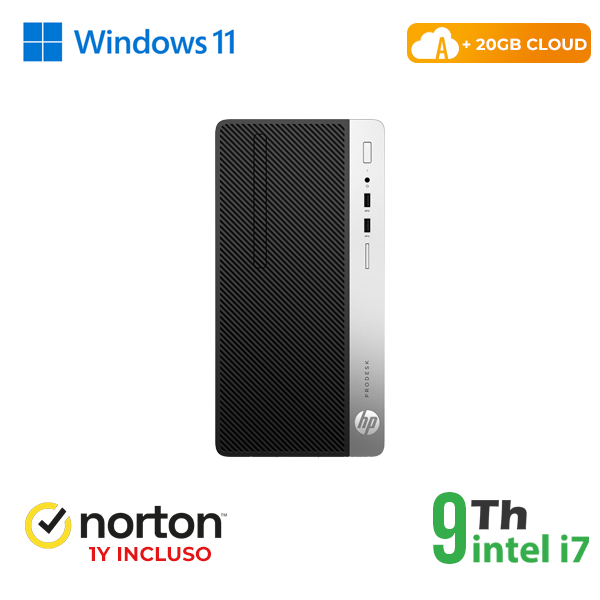 PC HP 600-800 G5 TOWER INTEL i7-9GEN 8GB RAM 256GB SSD WIN 11 PRO UPG + NORTON ANTIVIRUS + 20GB CLOUD cod.RN61622312