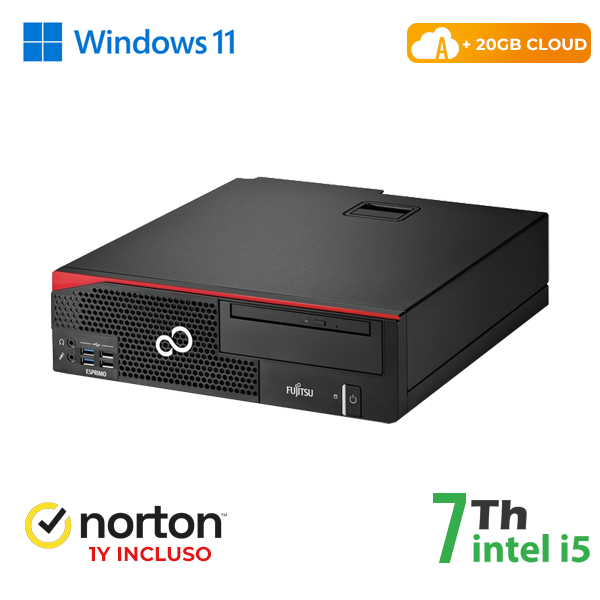 PC FUJITSU D757/957 SFF INTEL i5-7GEN 8GB RAM 256GB SSD WIN 11 PRO UPG + NORTON ANTIVIRUS + 20GB CLOUD cod.RN54622311