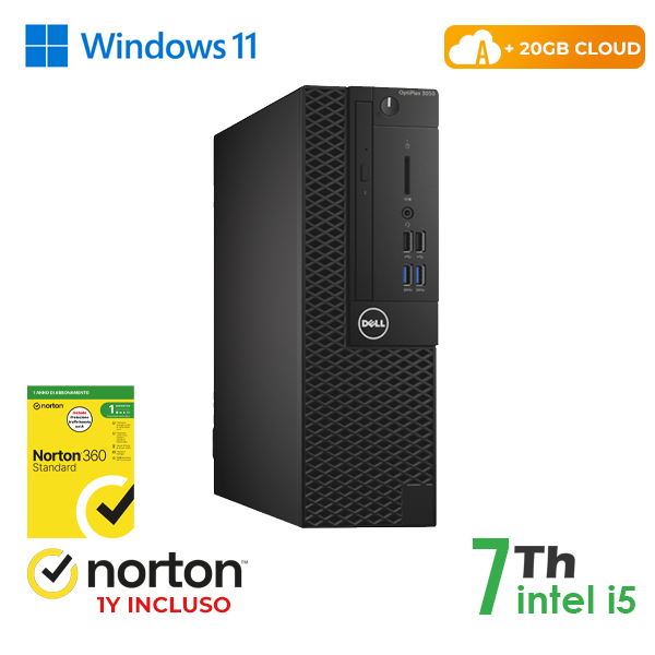 PC DELL SFF Optiplex 3050-7050 INTEL i5-7GEN 8GB RAM 256GB SSD WIN 11 PRO + 20GB CLOUD + NORTON ANTIVIRUS cod.RN44522311